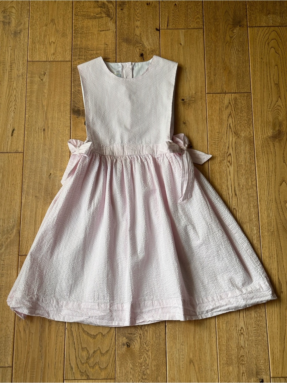 Stellybelly Pink Seersucker Side Tie Dress size 8